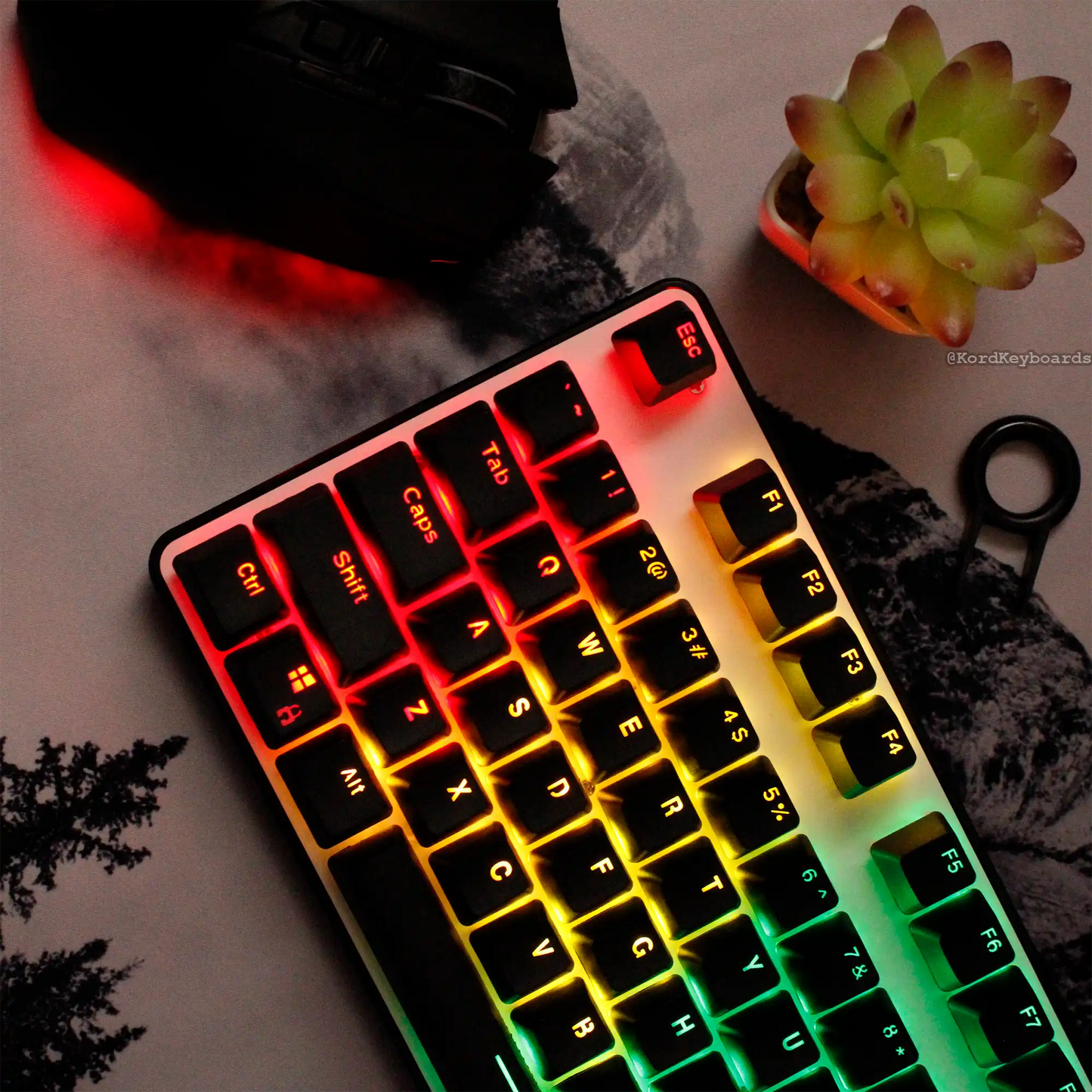 Black on Black Keycaps Set