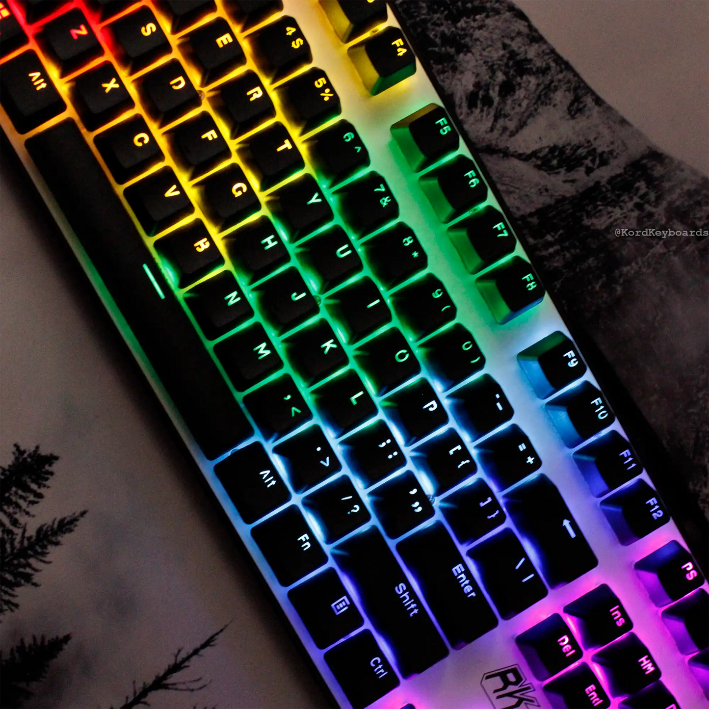 Black on Black Keycaps Set